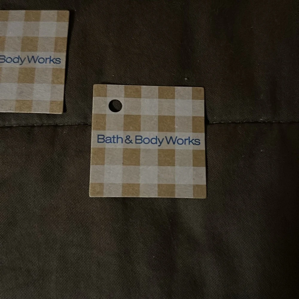 Bath & Body Works Small Cardboard Gingham Gift Tags